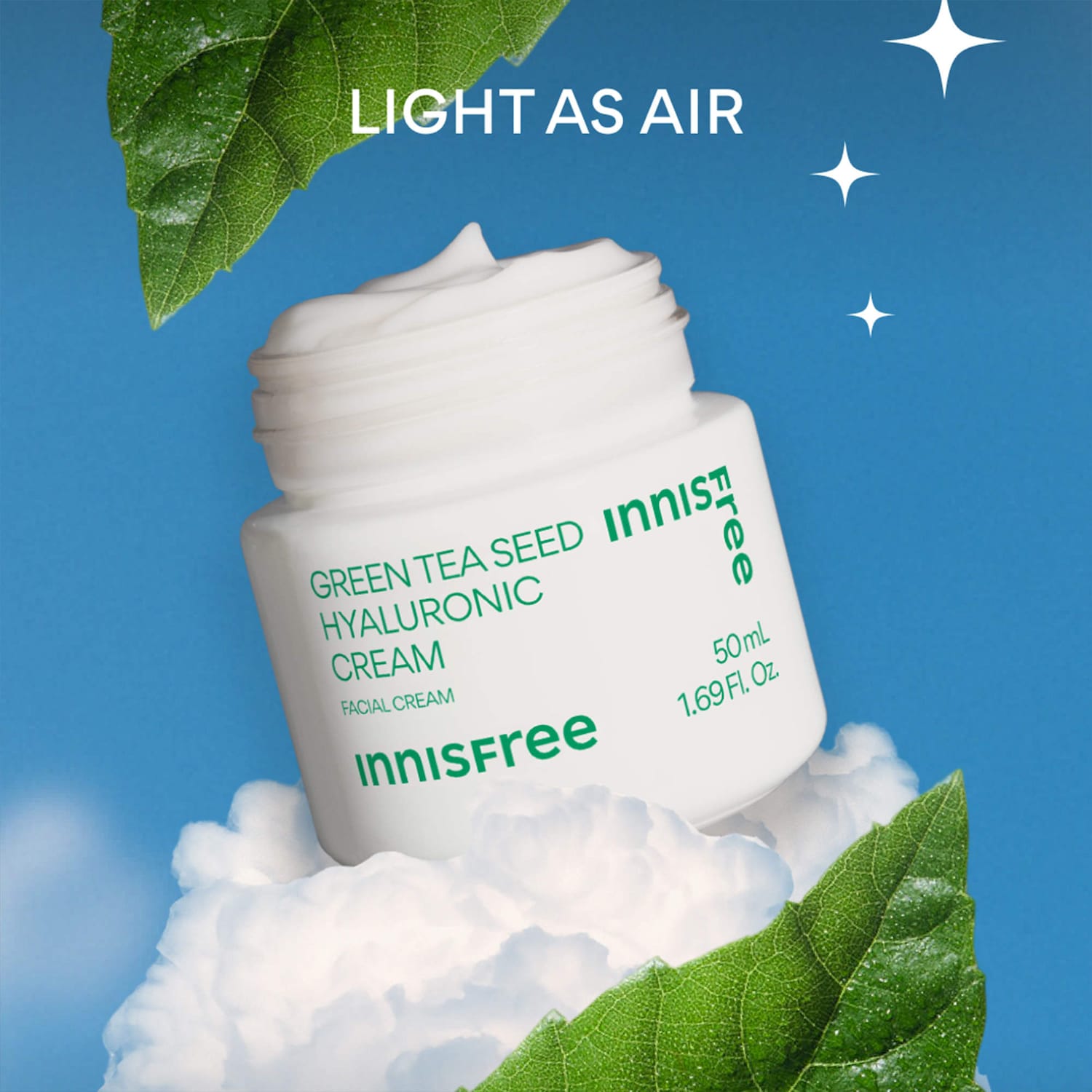Green Tea Hyaluronic Acid Hydrating Cream for Skin Barrier Repair​
