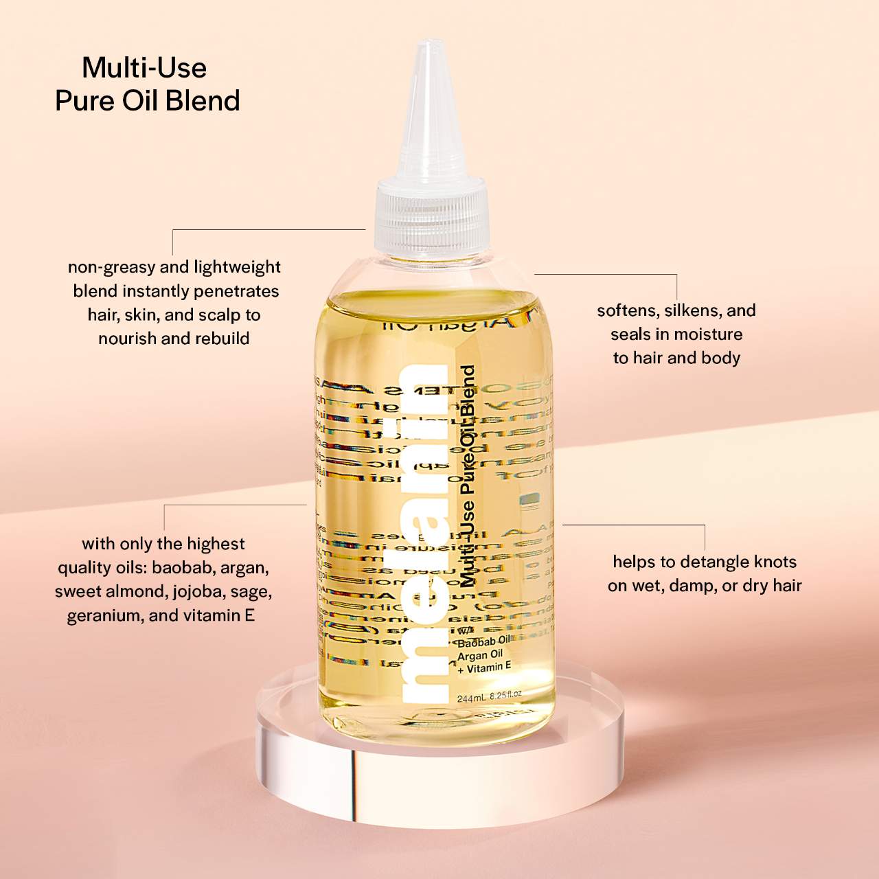 Melanin Haircare - Multi-Use Pure Oil Blend - Image 2