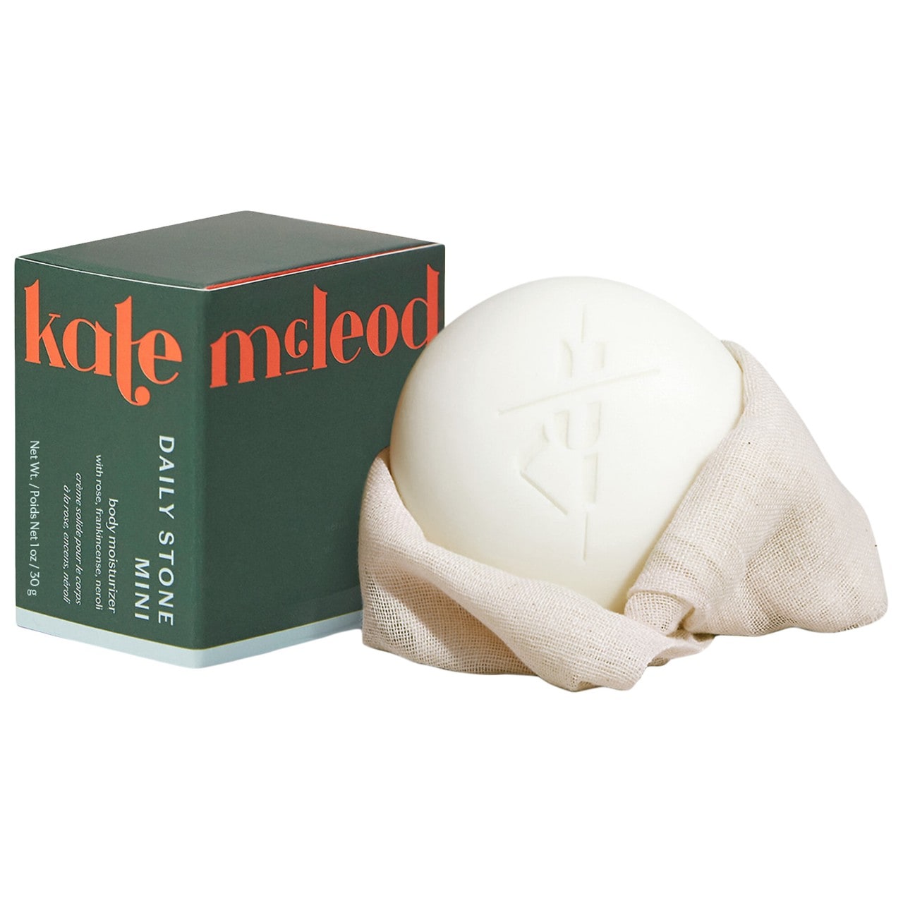 Kate McLeod – The Mini Body Stone – Deep Moisturizing Cocoa Butter Lotion Bar for Dry Skin Treatment