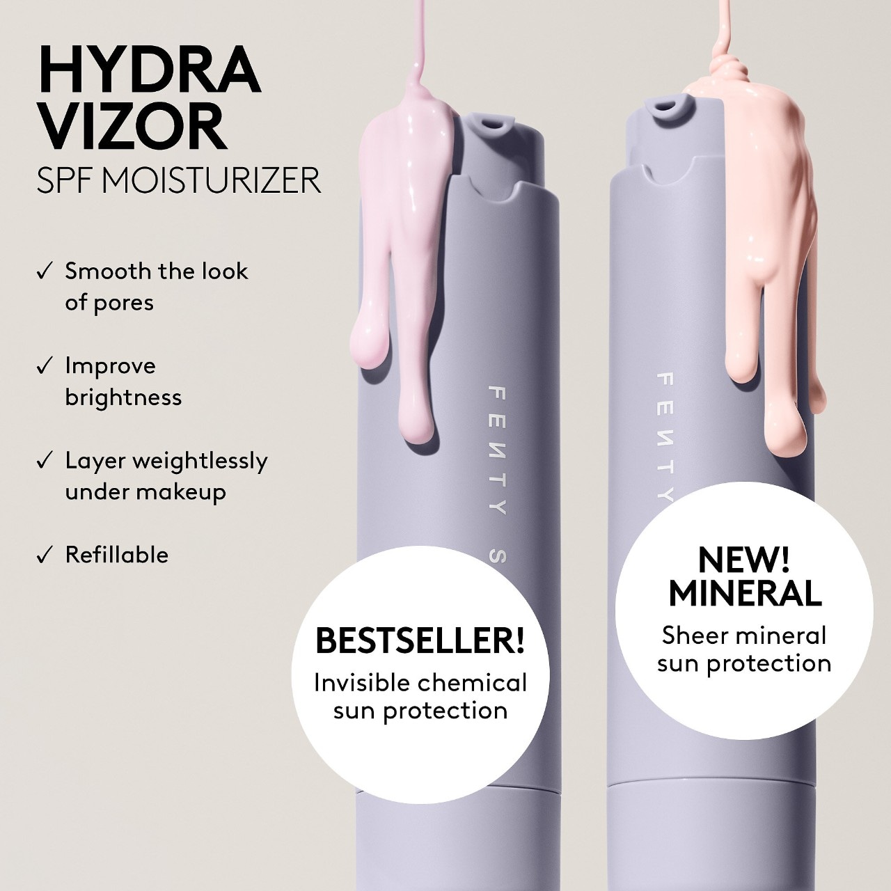 Fenty Beauty by Rihanna - Mini Hydra Vizor Mineral Sunscreen SPF 30 Refillable Moisturizer - Image 5