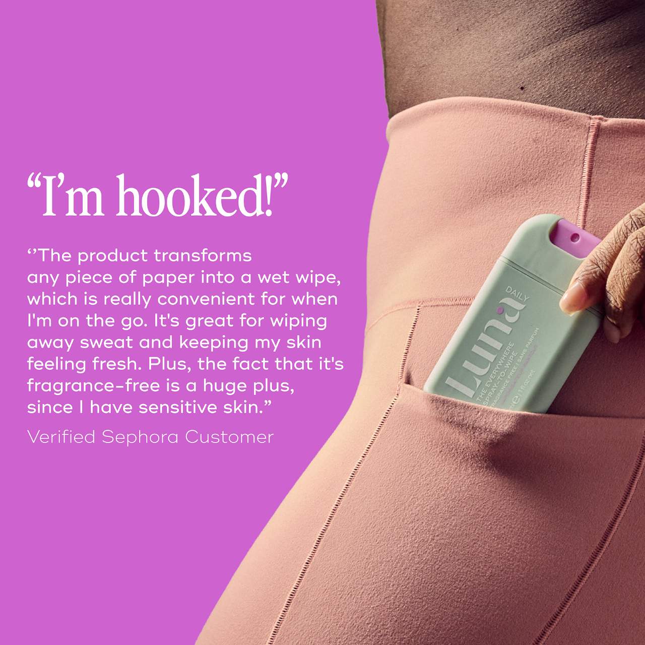 Luna Daily - The Mini Everywhere Spray-To-Wipe - With Prebiotics + Vitamins C&E, for Sensitive Skin - Image 5
