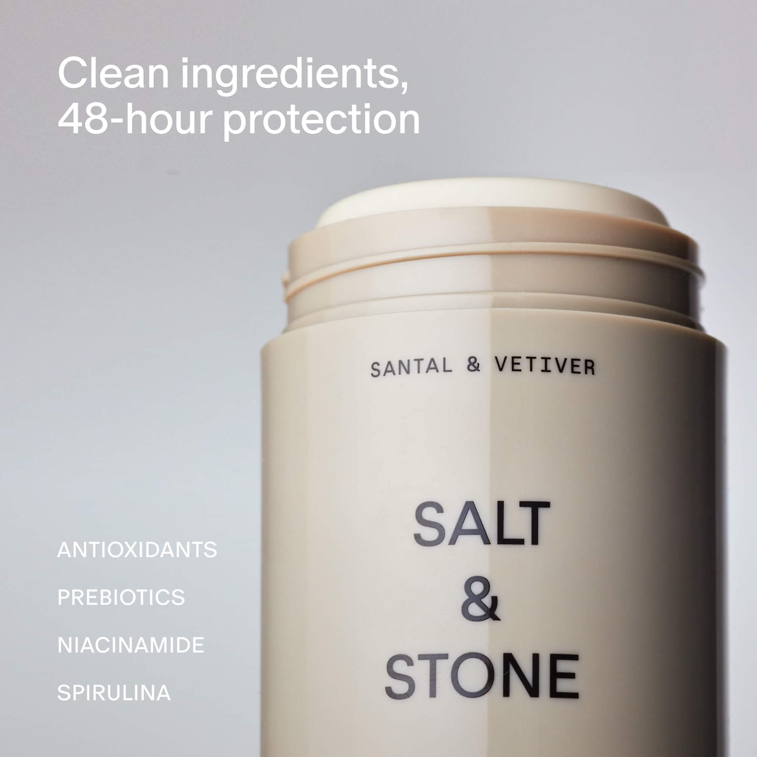 Salt & Stone – Santal & Vetiver Extra-Strength Aluminum-Free Deodorant