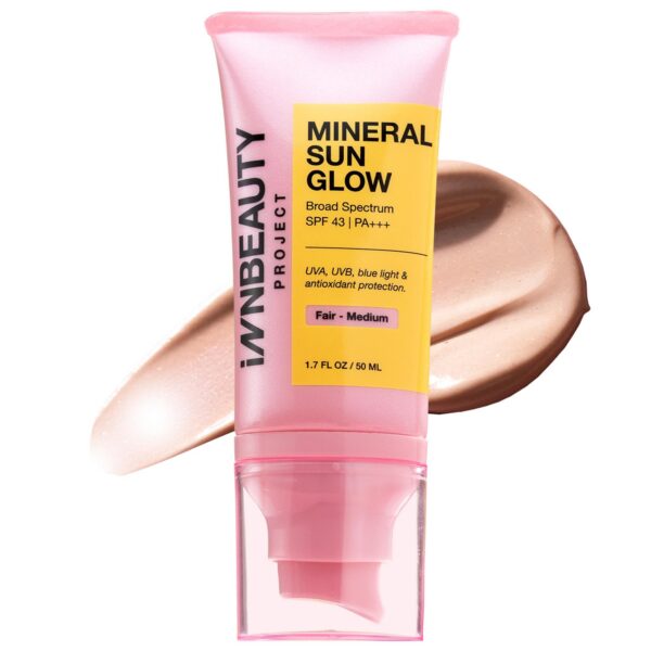INNBEAUTY PROJECT – Mineral Sun Glow Broad Spectrum Sunscreen SPF 43 PA +++ with Peptides and Vitamin C