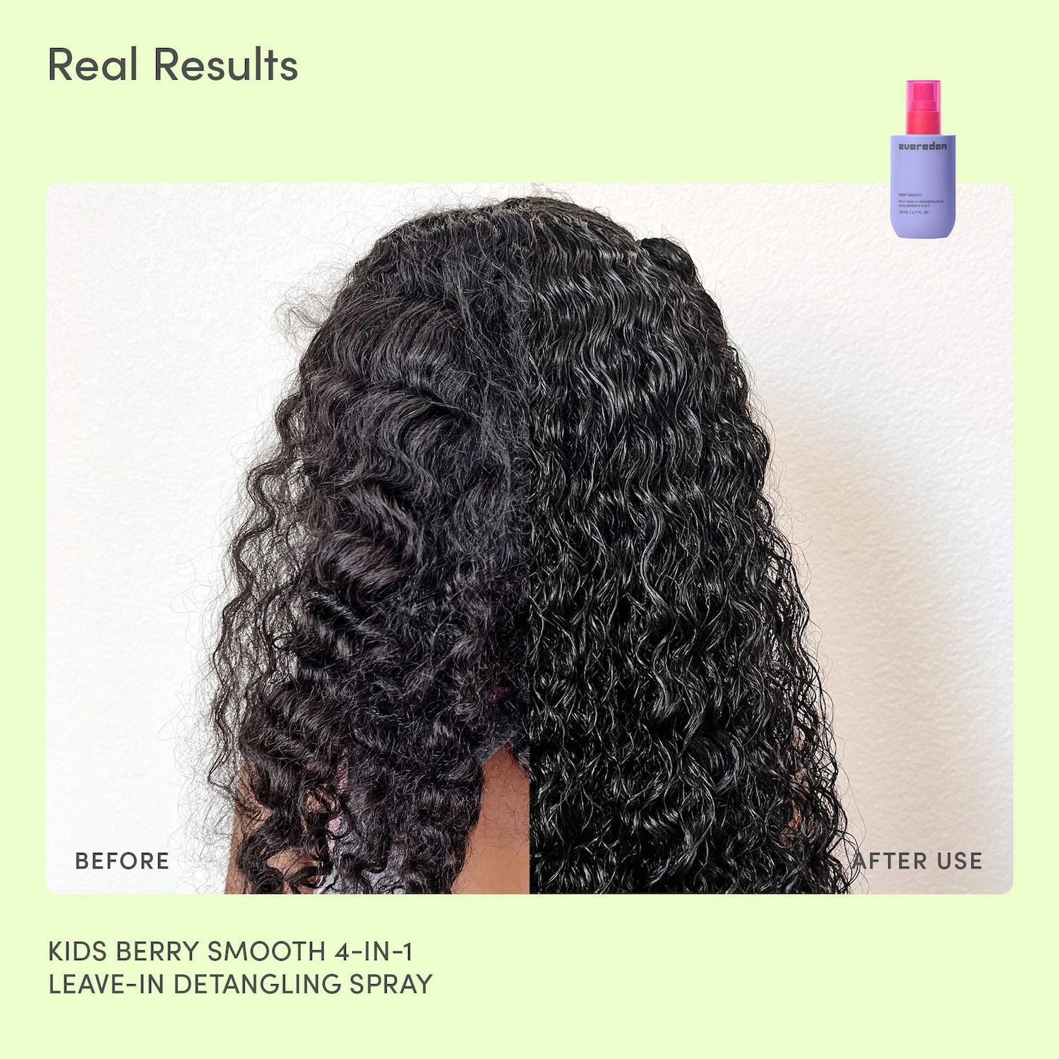 Evereden – Kids & Teen 4-in-1 Leave-In Detangling & De-Frizzing Spray