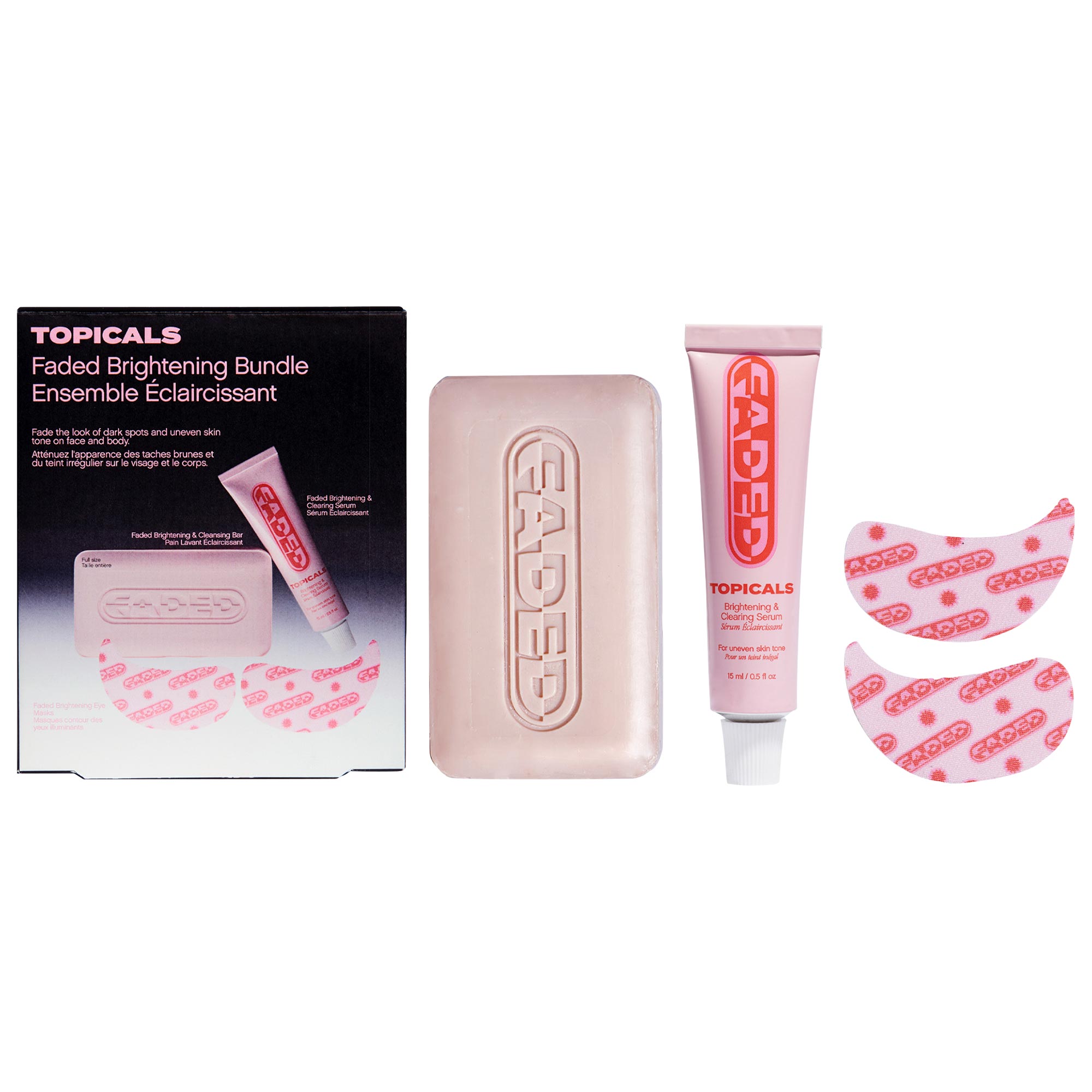 Topicals – Faded Brightening Bundle for Discoloration on Face & Body (UNSCENTED)