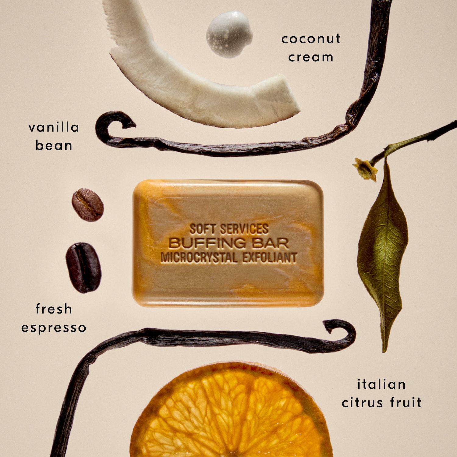 Soft Services - Affogato L’Orange Buffing Bar Body Exfoliant (2-pack) with Vanilla, Coconut, Citrus & Espresso - Image 3