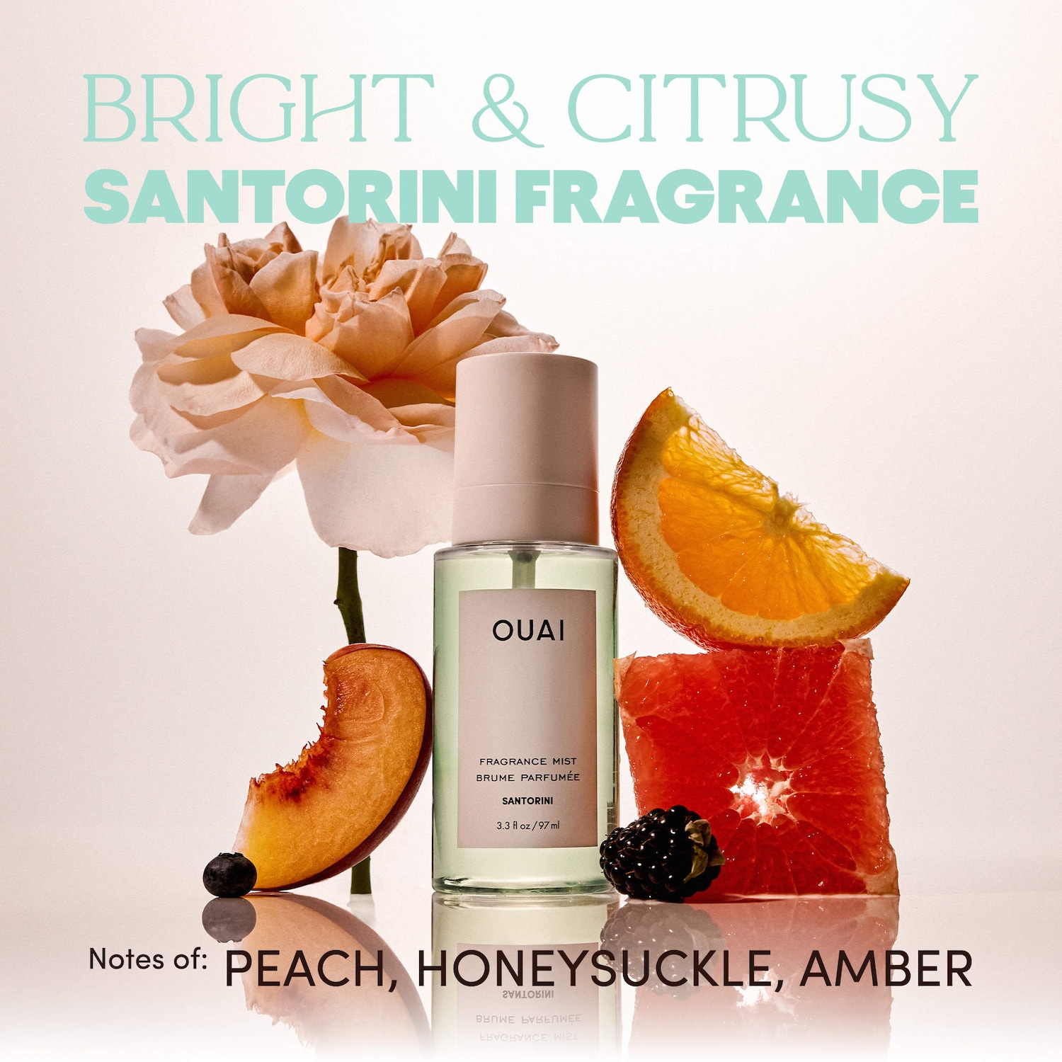 OUAI – Santorini Hair and Body Mist with Honeysuckle Peach + Honeysuckle