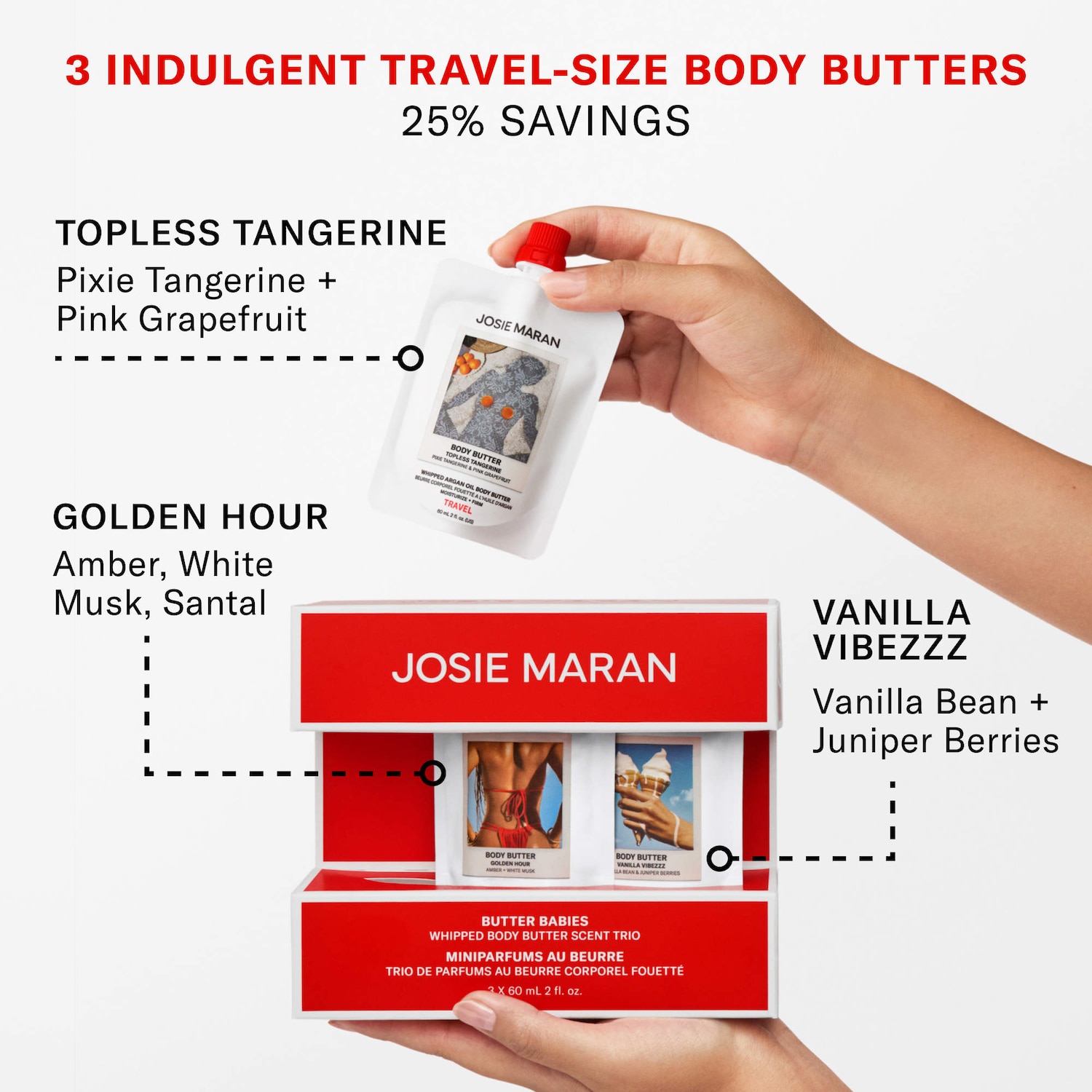 JOSIE MARAN – Butter Babies 3-Piece Body Butter Minis Kit
