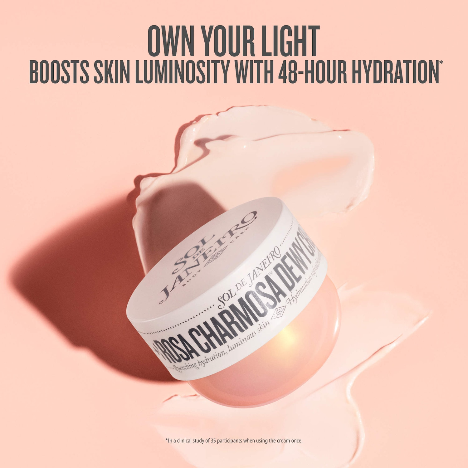 Sol de Janeiro – Mini Rosa Charmosa™ Dewy Body Cream with Rosewater + Crystal Peptides