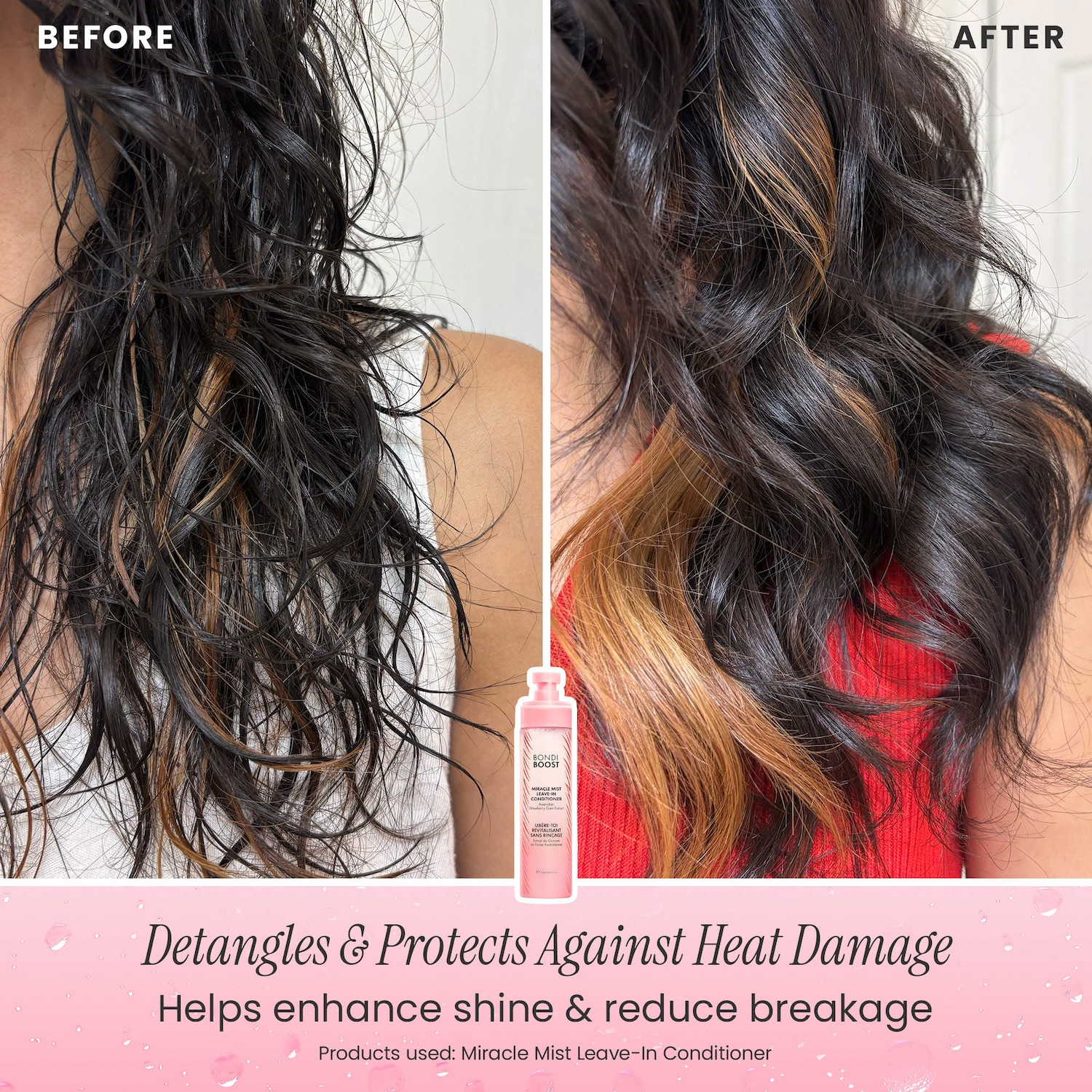 BondiBoost - Strawberry Gum Miracle Mist Leave-In Conditioner & Heat Protectant - Image 3