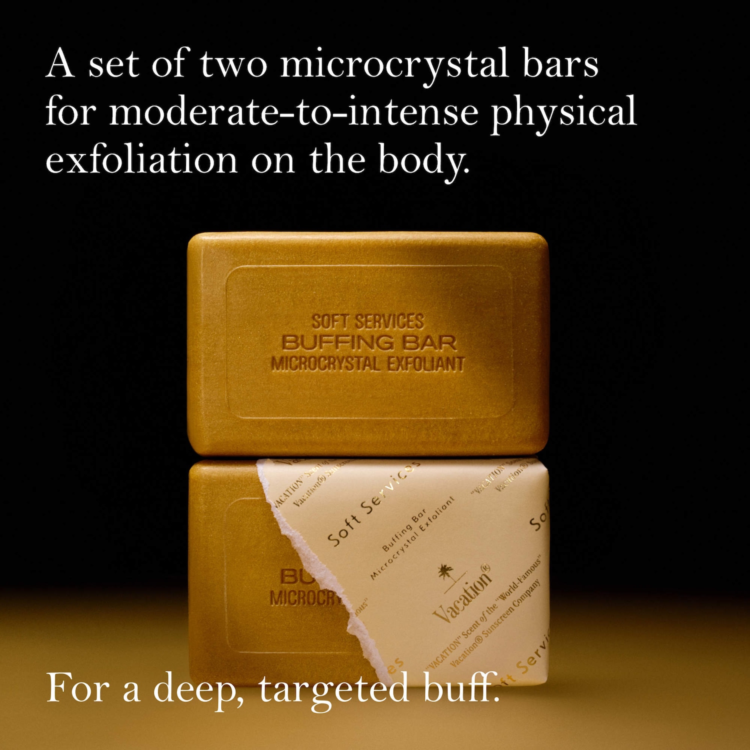 Soft Services – Soft Services x Vacation® — “VACATION” Buffing Bar Exfoliating Body Bar (2-pack) with Coconut, Pineapple & Solar Notes