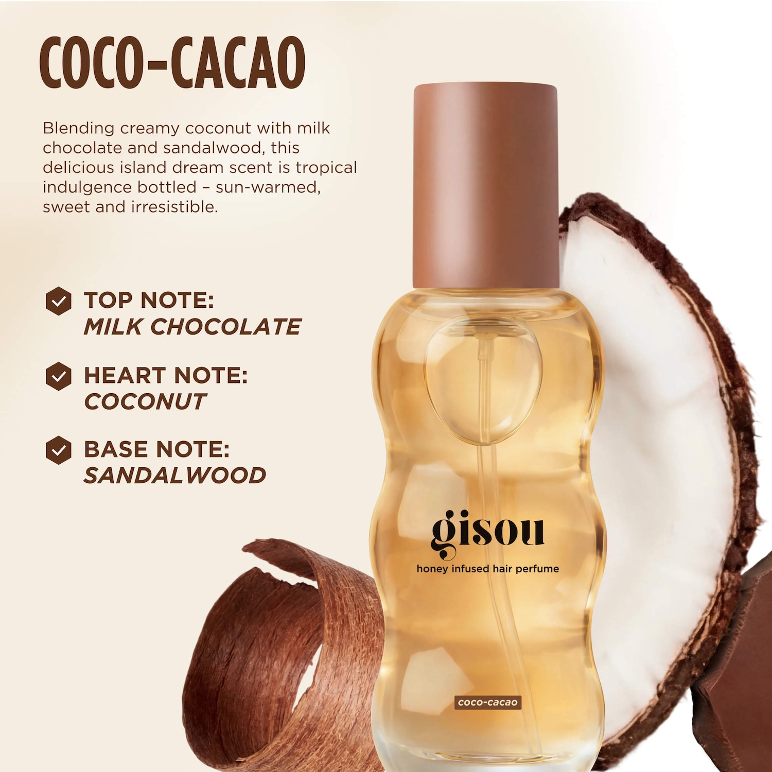 Gisou - Mini Honey Infused Coco-Cacao Hair Perfume - Image 2
