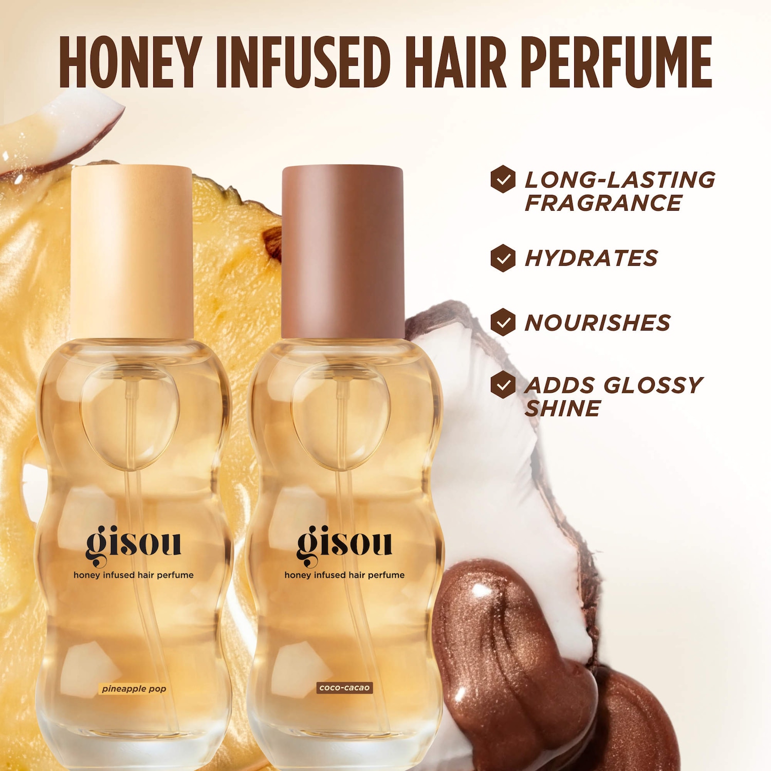 Gisou - Mini Honey Infused Coco-Cacao Hair Perfume - Image 3