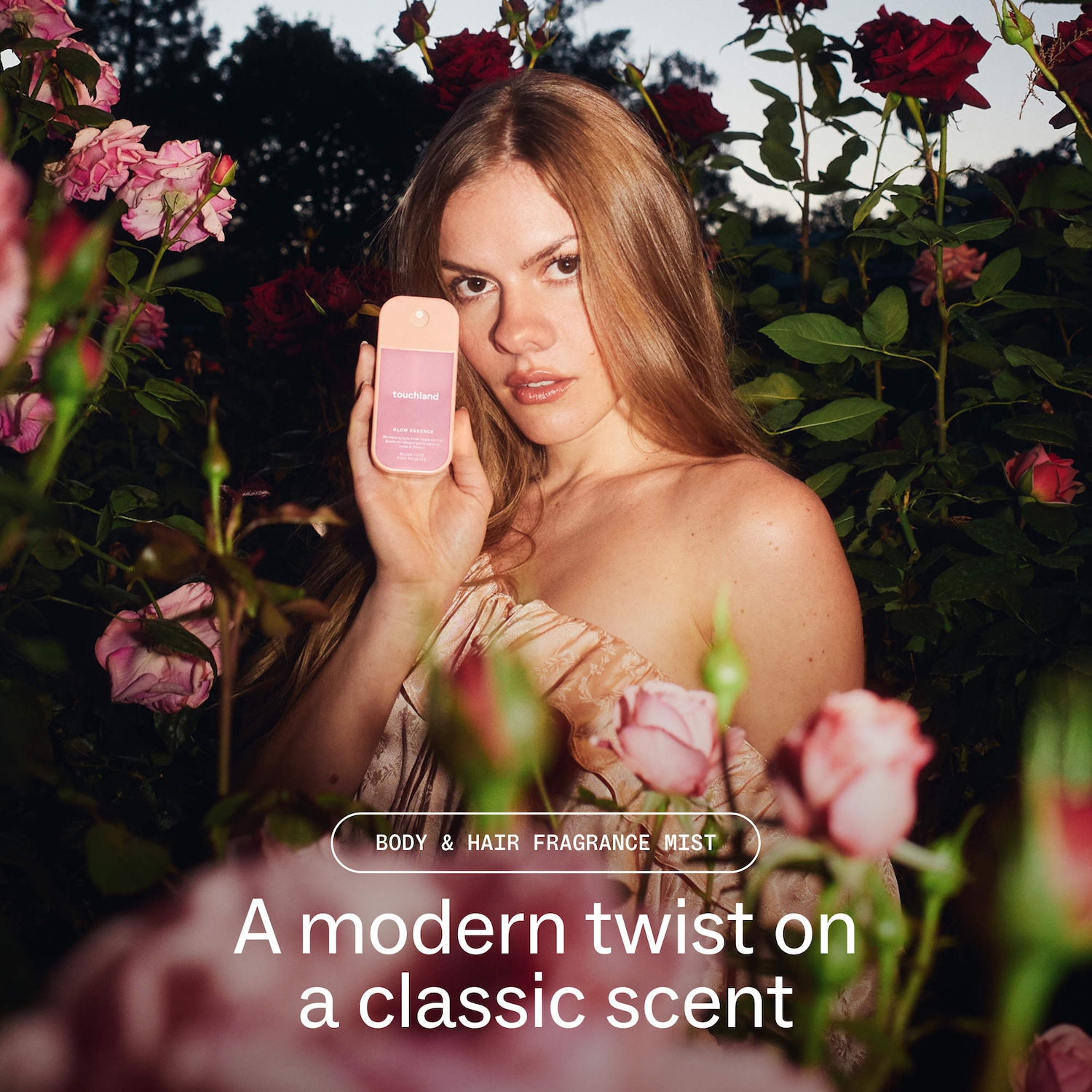 Touchland - Blush Rose Glow Essence Body & Hair Fragrance Mist - Image 1