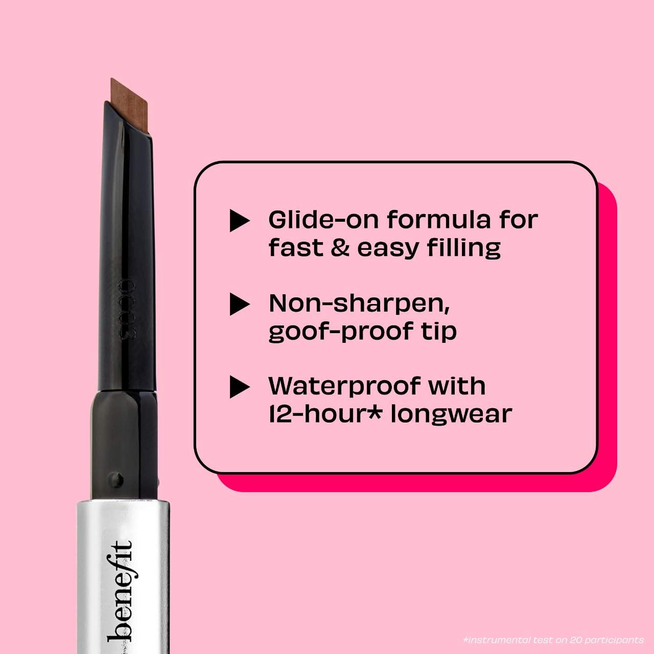 Benefit Cosmetics - Goof Proof Waterproof Easy Shape & Fill Eyebrow Pencil - Image 5