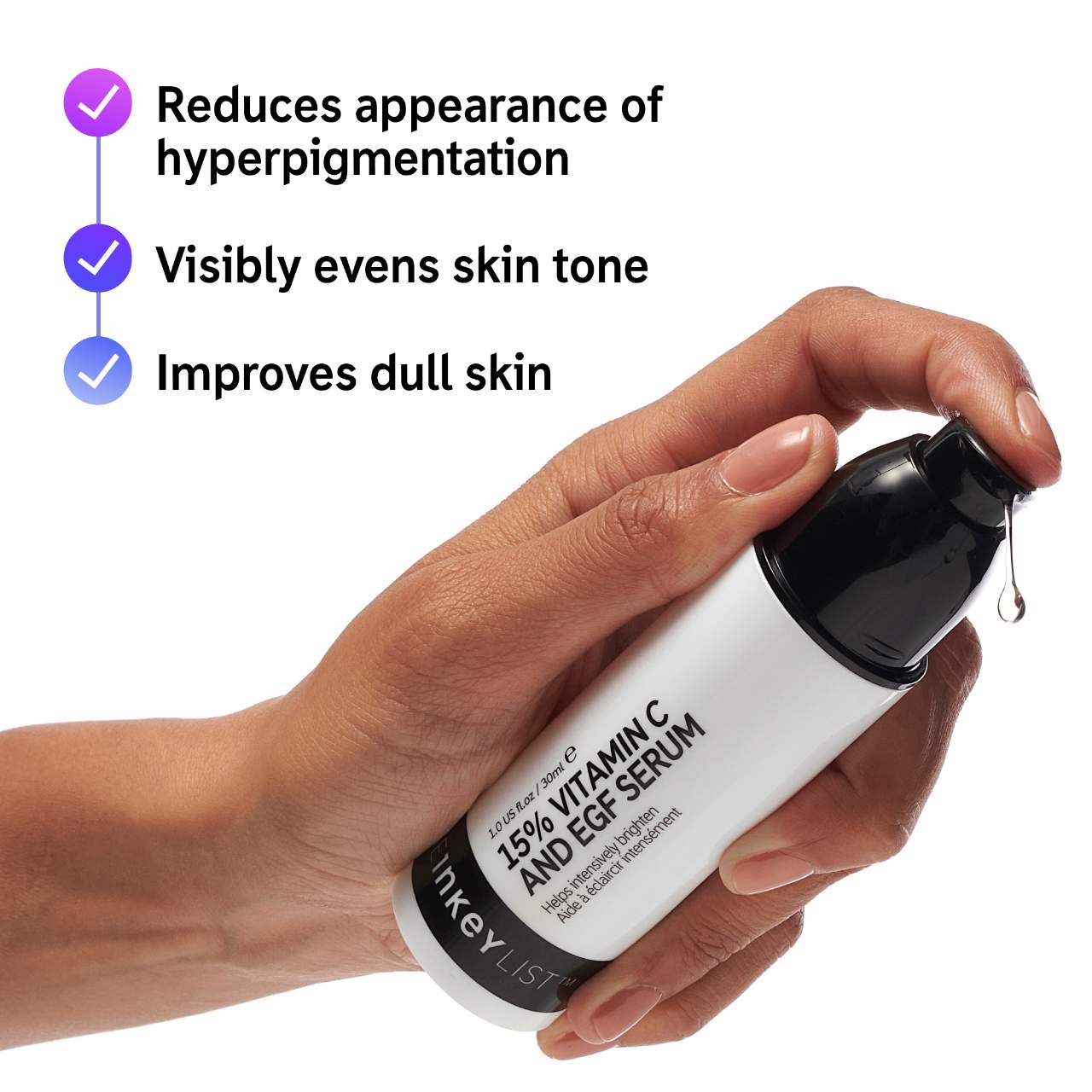 The INKEY List – 15% Vitamin C & EGF Brightening Serum