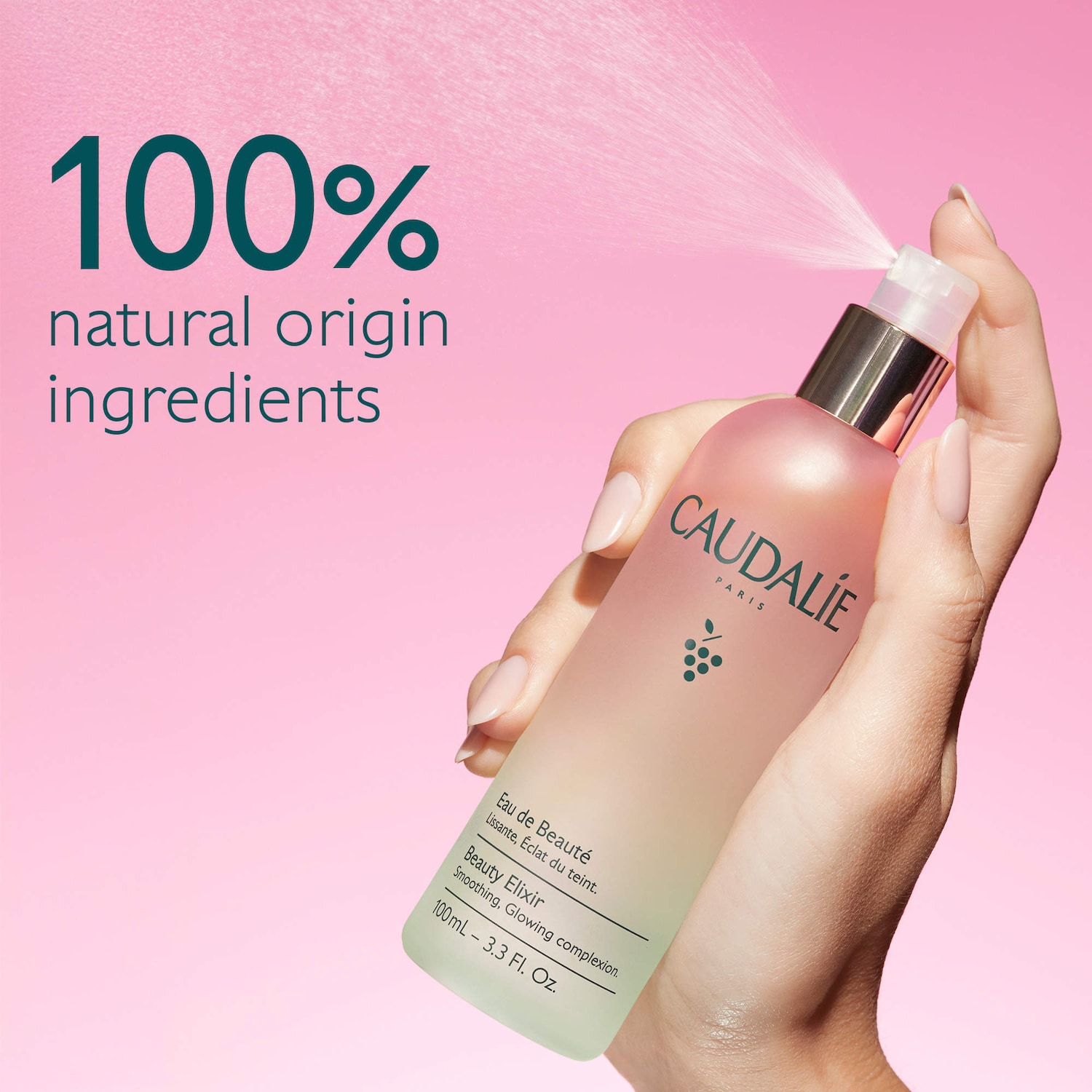 Caudalie - Mini Beauty Elixir Prep, Set, Glow Face Mist - Image 2
