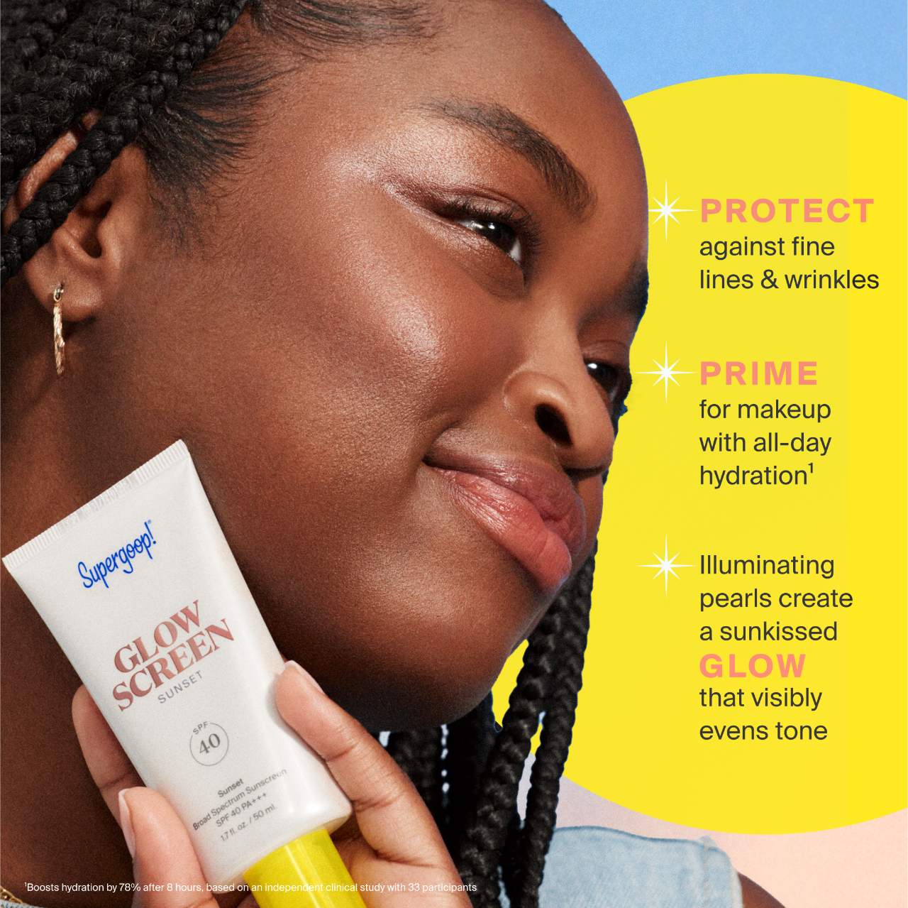 Supergoop! - Mini Glowscreen Sunscreen SPF 40 with Hyaluronic Acid + Niacinamide - Image 4