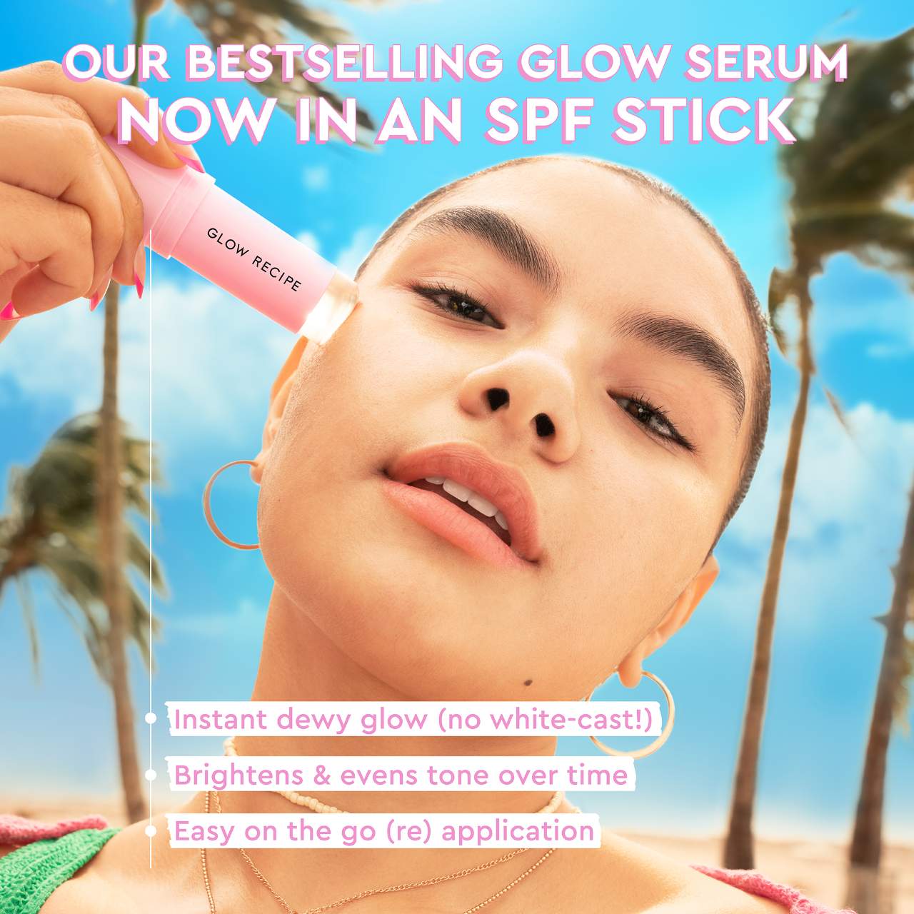 Glow Recipe – Watermelon Glow Niacinamide Dew Balm Face Sunscreen Stick- SPF 45
