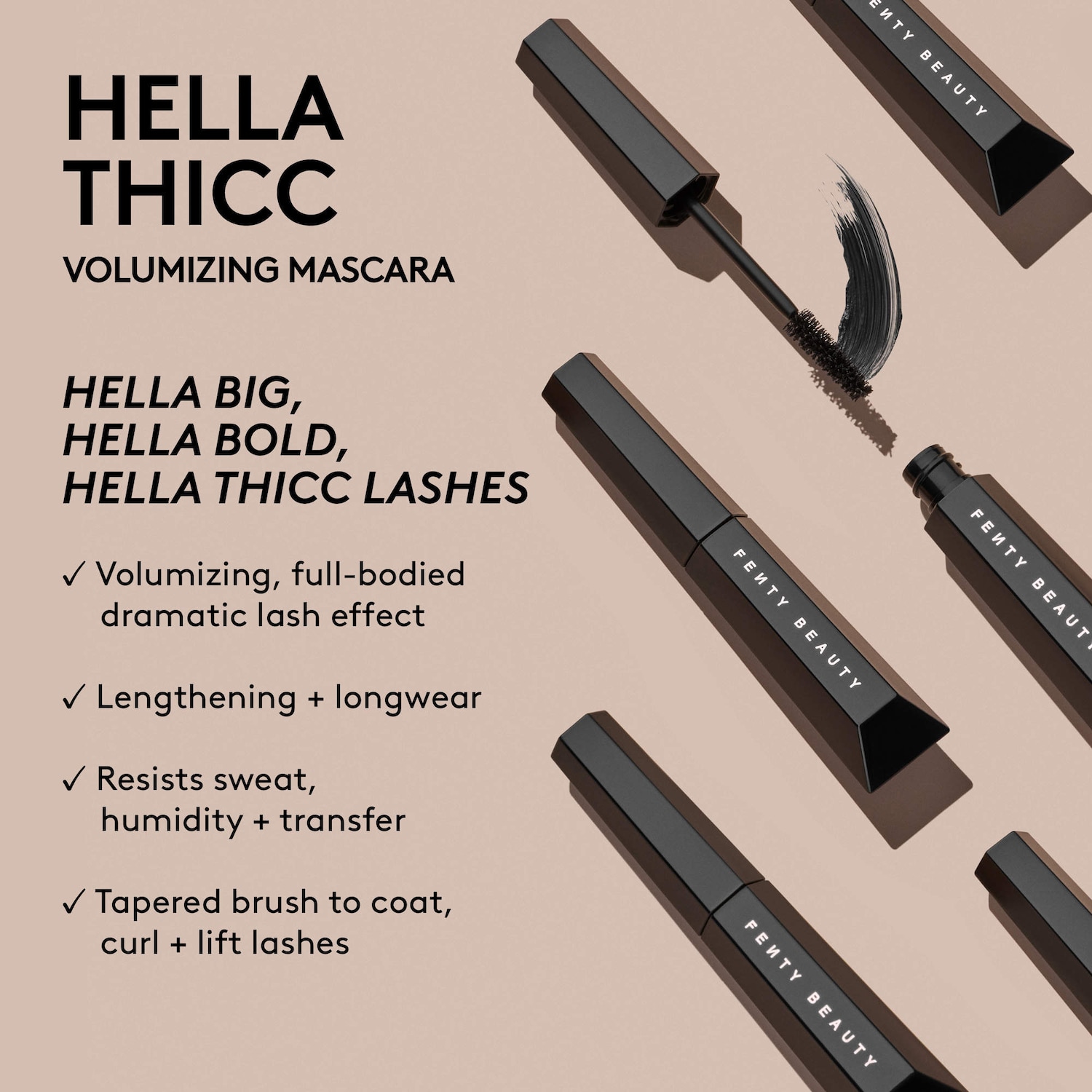Fenty Beauty by Rihanna - Mini Hella Thicc Volumizing Mascara - Image 3