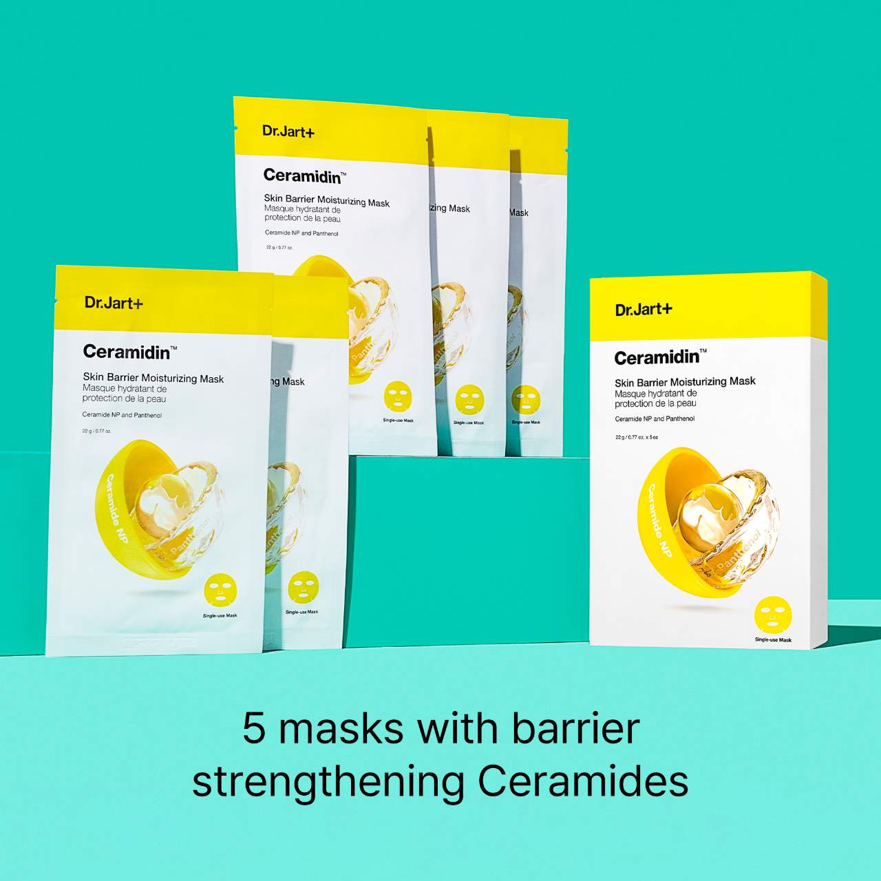 Dr. Jart+ - Ceramidin™ Skin Barrier Moisturizing Face Mask 5-Pack Value Set - Image 1