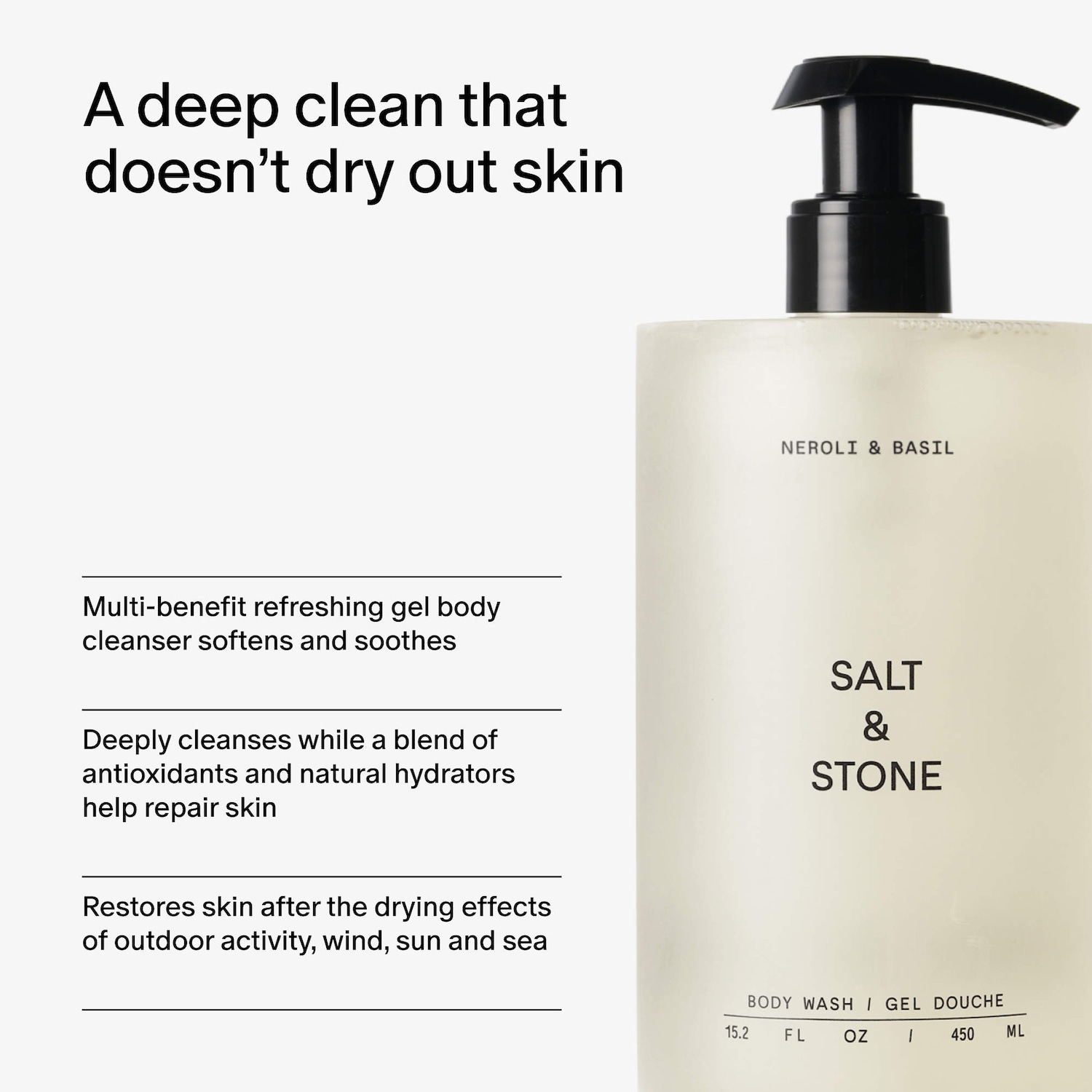 Salt & Stone - Neroli & Basil Body Wash - Image 3