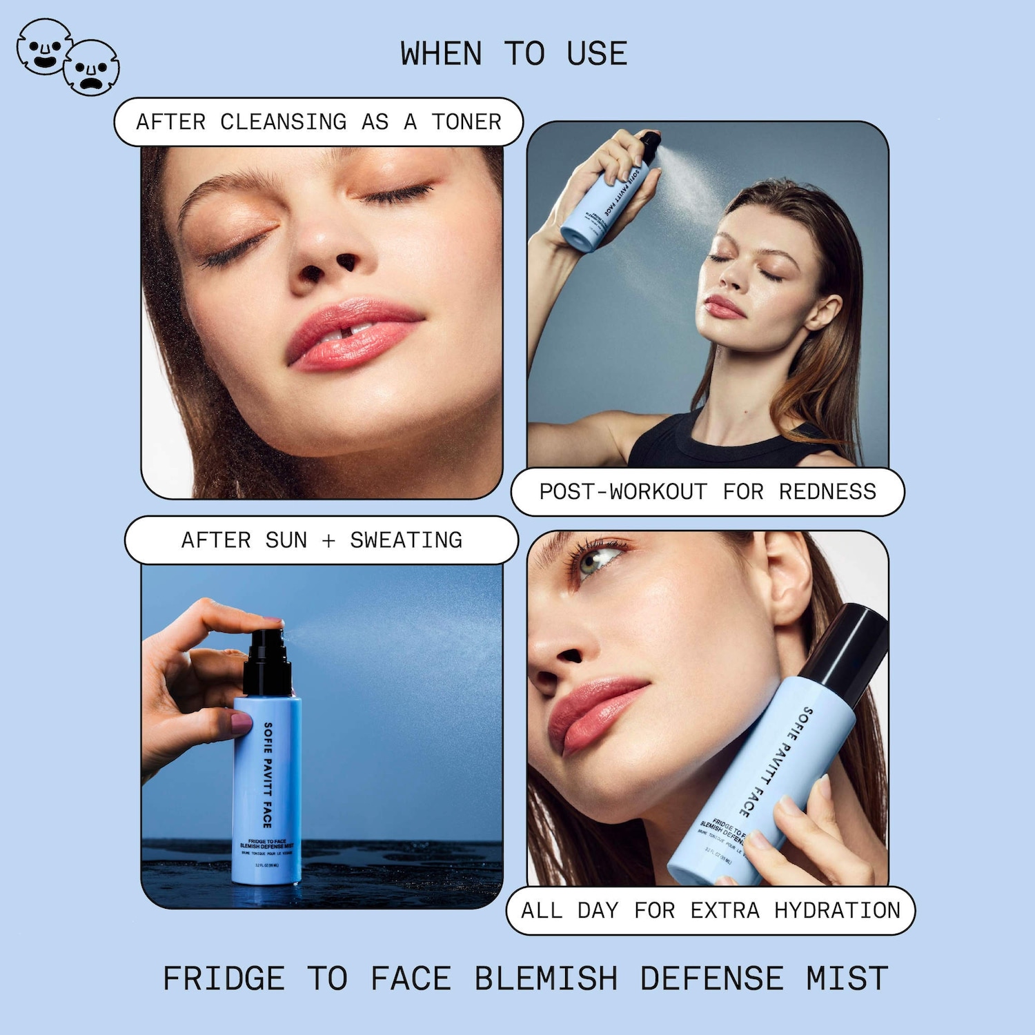 SOFIE PAVITT FACE - Fridge to Face Blemish Defense Cooling Mist - Image 3