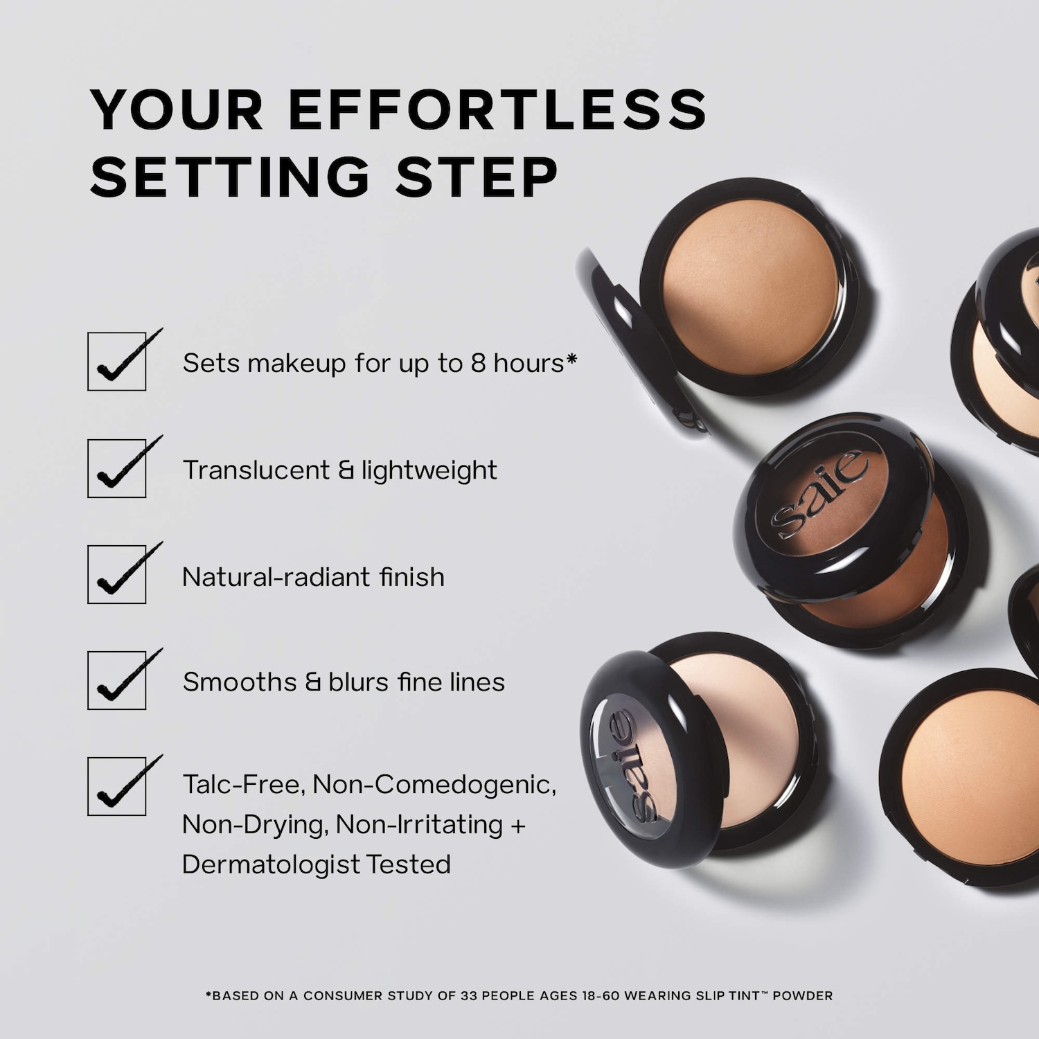 Saie - Slip Tint™ Undetectable Baked Setting Powder - Image 2