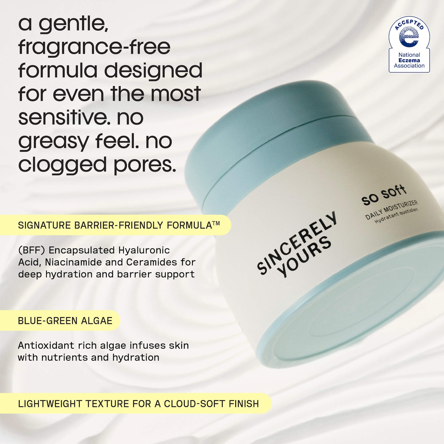 Sincerely Yours - So Soft Daily Barrier Strengthening Lightweight Moisturizer with Hyaluronic Acid, Ceramides and Niacinamide - Image 2