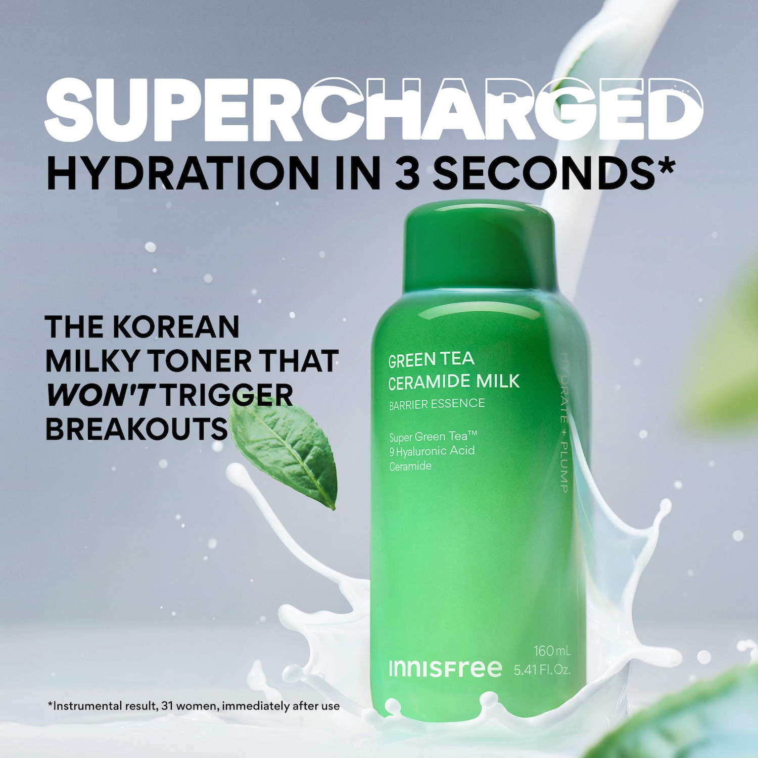 innisfree - Green Tea Ceramide Refillable Korean Milk Toner for Hydration & Barrier Repair - Image 4
