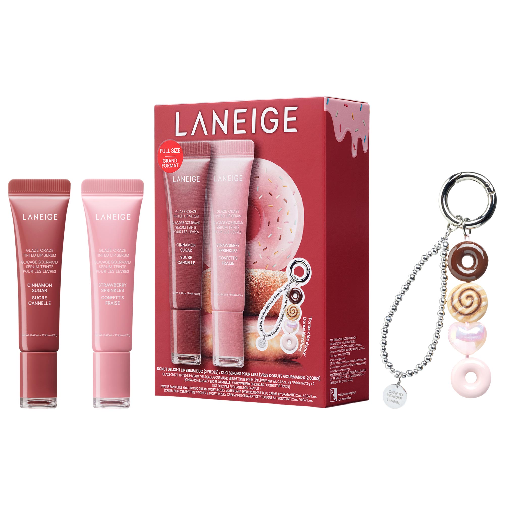 LANEIGE – Glaze Craze Donut Delight Hydrating Tinted Lip Serum Duo