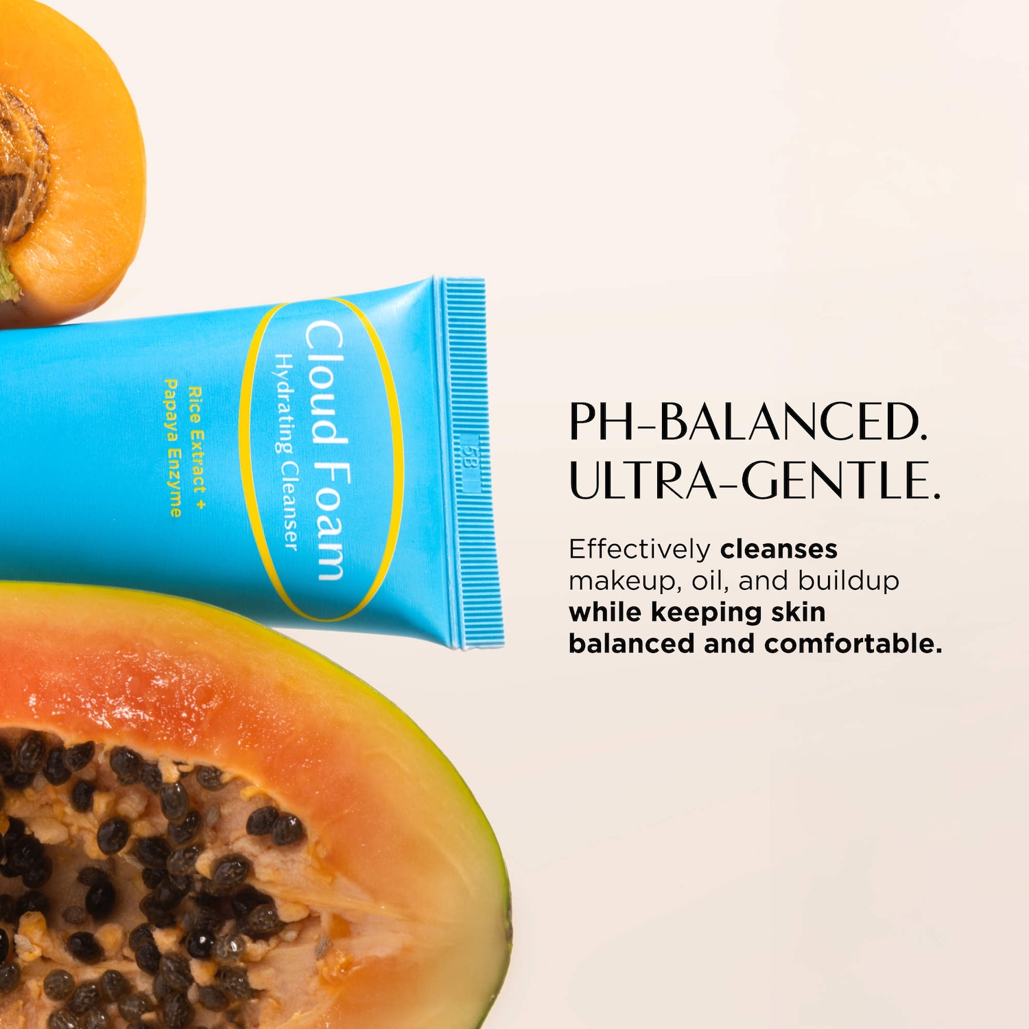 OLIVIAUMMA - Cloud Foam Brightening and Hydrating Face Cleanser with Rice Bran and Apricot Seed Powder - Image 3