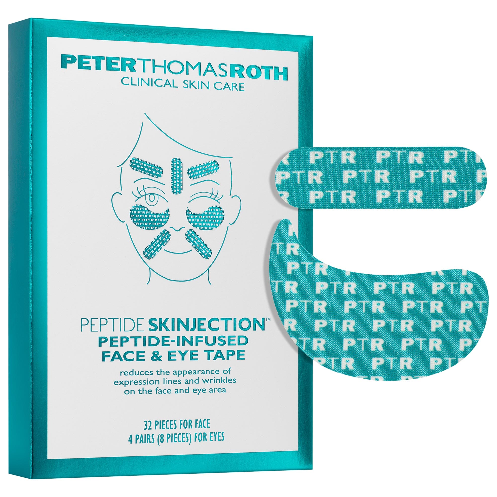 Peter Thomas Roth – Peptide Skinjection™ Peptide-Infused Face & Eye Tape for Wrinkles and Aging Skin