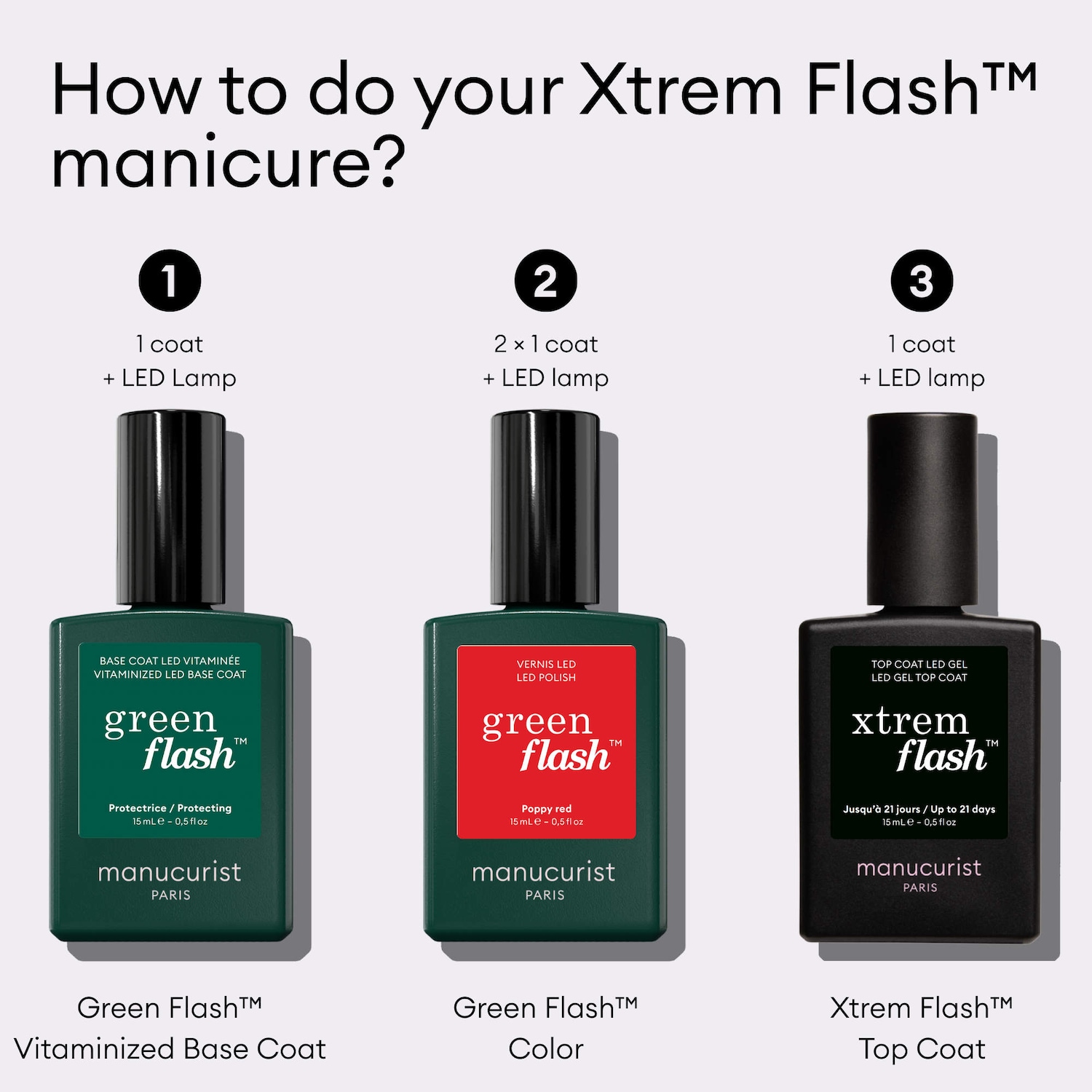 Manucurist - Xtrem Flash™ Long-Lasting Gel Nail Polish Top Coat - Image 4
