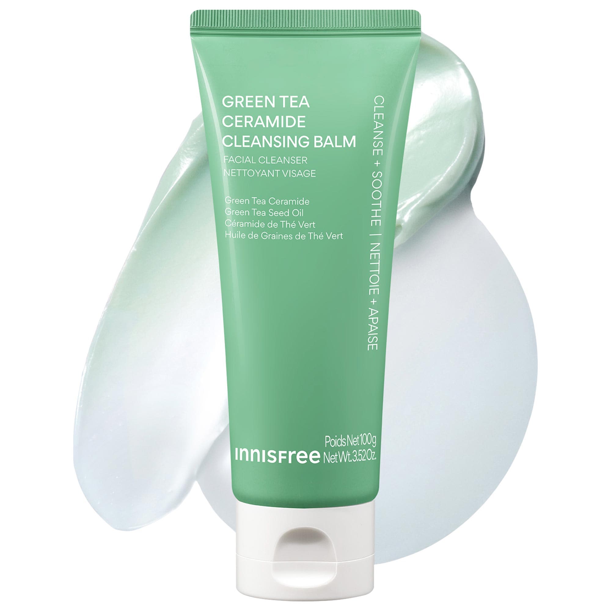 innisfree – Green Tea Ceramide Korean Makeup Removing Double Cleansing Balm